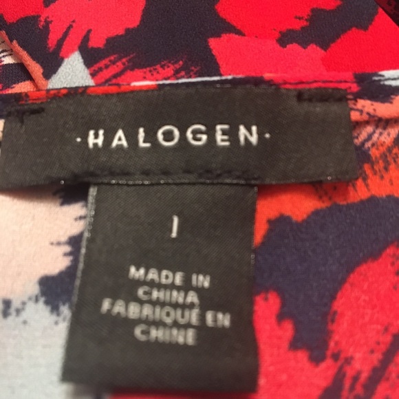 Halogen like new peplum ruffled sleeveless v neck top size 1(L) - Picture 2 of 3